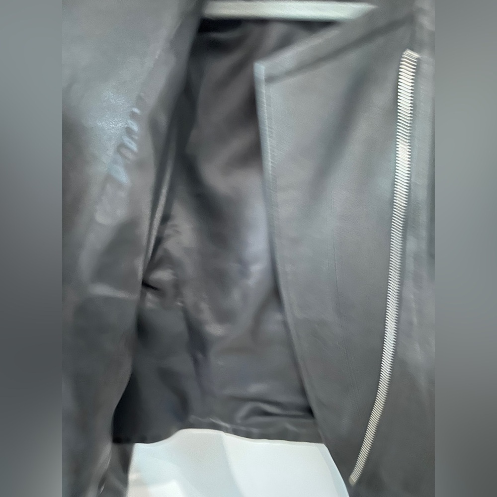 Barney's New York Leather Biker Jacket size M vintage excellent condition - Picture 4 of 12